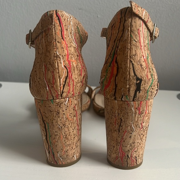 Pelle Moda Lucille -Cork Multi-Colored Sandal Size 6.5 - Picture 9 of 11